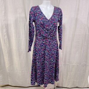 Pact Organic Cotton Long Sleeve Animal Print Dress